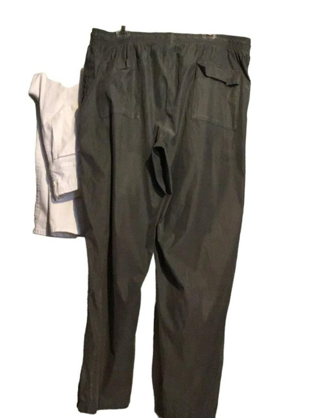 IZOD Pants Mens Large OliveGreen Nylon Elastic & Drawstring Waist Casual Outdoor